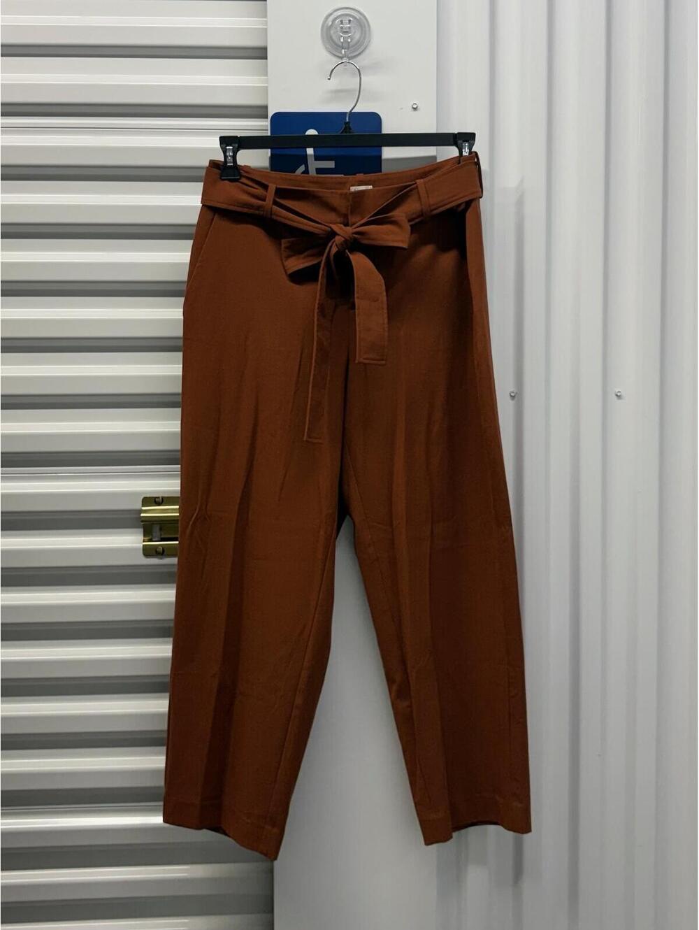 A New Day Women’s Size 8 A New Day Orange Dress Pants With Belt Stretch